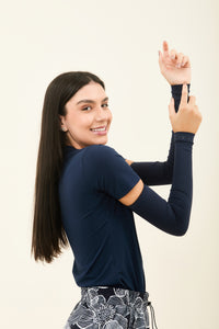 Sun-Protection Sleeve Navy UPF50+