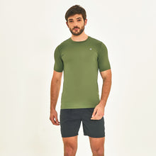 Indlæs billede i galleriet, Sport Fit T-shirt Grøn Militar UPF50+
