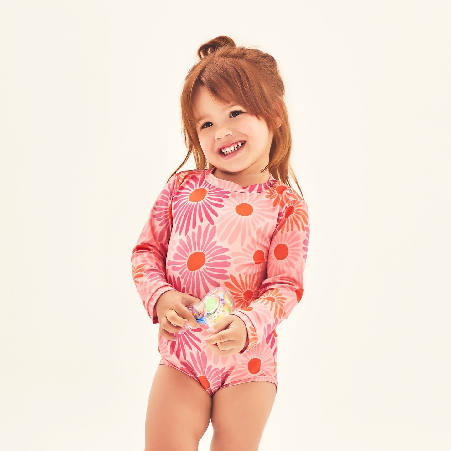 Model Front: Uv Line Maillot De Bain Bébé Baby Solar Rose Upf50+