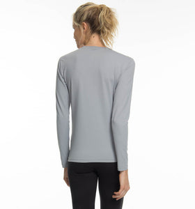 Model Back: Uv Line T-Shirt Camiseta Uvpro Ml Cinza Upf50+