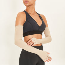 Indlæs billede i galleriet, Image 02: Uv Line Gants Extra Long Glove Chocolate Upf50+
