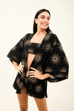 Indlæs billede i galleriet, Gallery: Uv Line Vêtement De Plage Kimono Shine-Preto Upf50+
