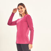 Indlæs billede i galleriet, Image 02: Uv Line T-Shirt Longsleeve Sport Fit Fuchsia Upf50+
