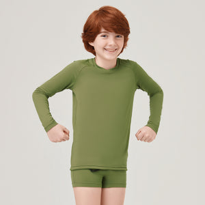 Image 02: Uv Line T-Shirt Longsleeve Uvrpo Inf Verde Militar Upf50+