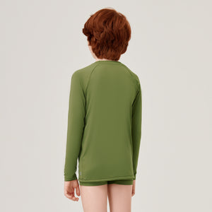 Model Back: Uv Line T-Shirt Longsleeve Uvrpo Inf Verde Militar Upf50+