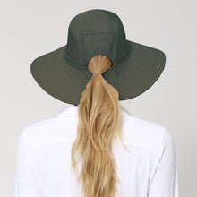 Indlæs billede i galleriet, Model Back: Uv Line Chapeau Souple/Capeline San Diego Preto Verde Upf50+
