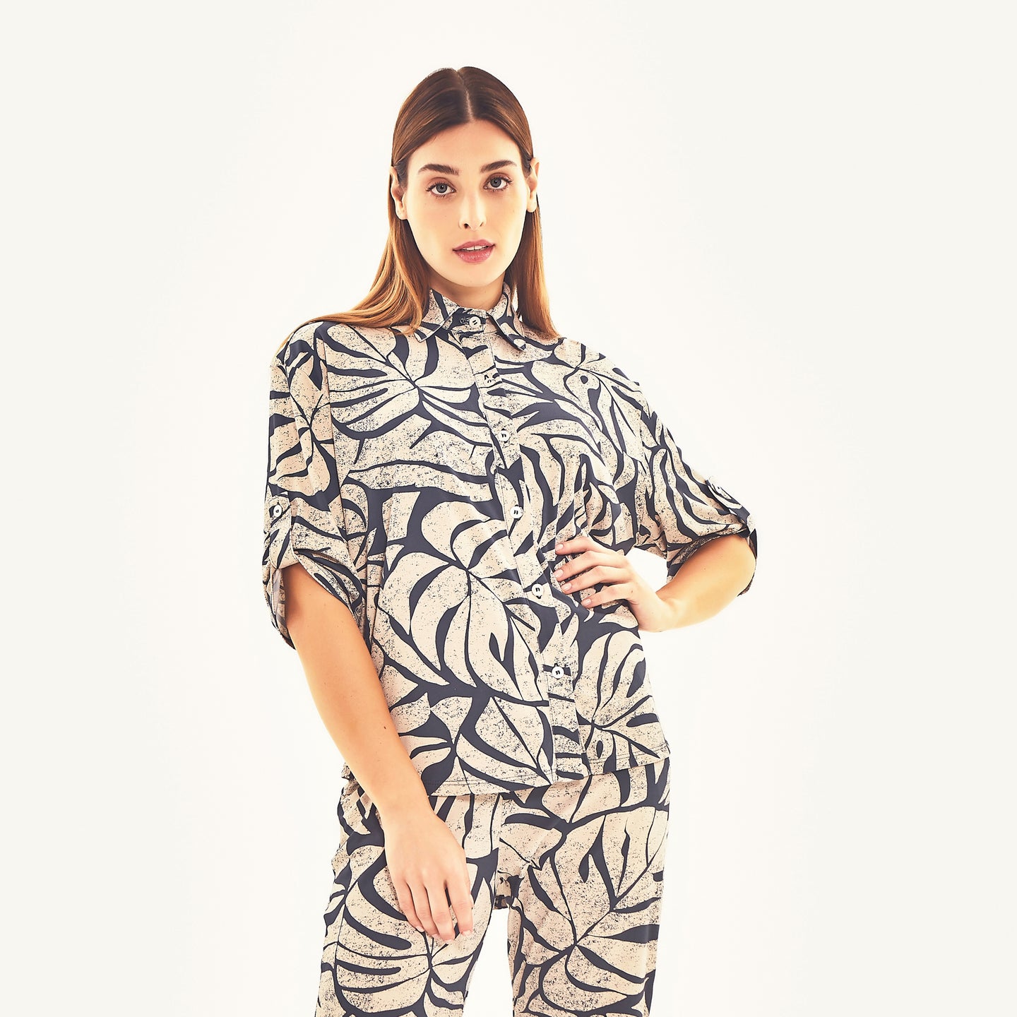 Model Front: Uv Line Haut De Plage Shirt Copa Costela Off White Upf50+