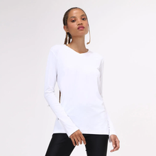 Indlæs billede i galleriet, Model Front: Uv Line Fitness Haut Sport Fit Branco Fem
