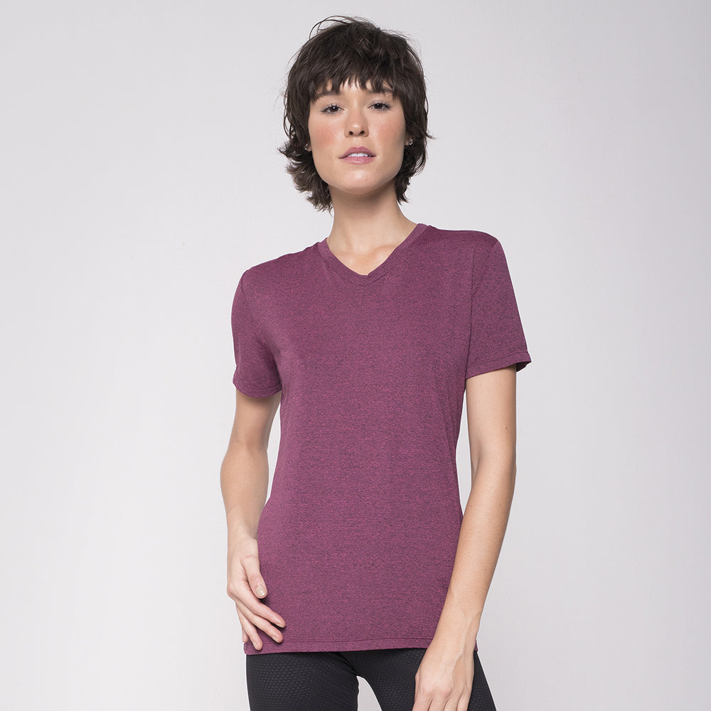 Model Front: Uv Line Fitness Haut Sport Fit Mescla Rosa