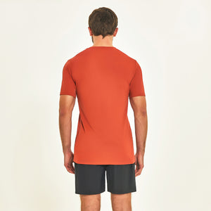 Model Back: Uv Line Fitness Haut T-Shirt Sport Fit Ferrugem Upf50+